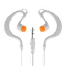 휴대용오디오 IPX8 방수 이어폰 MP3 헤드폰 귀 후크 3.5mm 잭 수영 다이빙 유선 헤드셋 휴대 전화 플레이어, [01] white