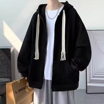 풀기모 오버핏 후드집업 남녀공용