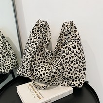 가벼운 호피 캔버스백 대학생 에코백