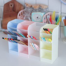 사선연필꽂이 스탠드 펜꽂이, 1개/와이드/블루