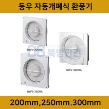 동우 도리도리 자동개페식 환풍기 DWV-20DRA DWV-25DRA DWV-30DRA 창고 식당 화장실 업소용 가정용