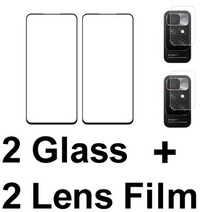 레드미 용 4 IN 1 Glass 노트 프로 max 카메라 렌즈 샤오미 강화 스크린 보호대, 08 노트 11 프로 글로벌, 05 2 Glass and 2 렌즈
