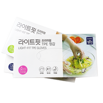 명진 라이트핏 TPE장갑, 화이트 M, 중(M)