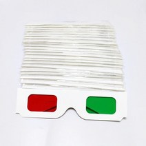 VR VR기기20PCS 비밀 디코더 안경 레드-레드/그린-그린/블루-블루 필터 렌즈 화이트 Foldable 프레임 3d sw, 한개옵션1, 05 Red-Green
