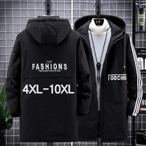 쥬엔리치 남자 빅사이즈 패딩 후드 점퍼 남자 자켓 바람막이 펑크 봄 겨울 4XL-10XL 잠바