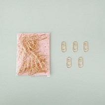 투투 50 개가방 미니 하트 골드 로즈 컬러 클립 북마크 바인더 오피스 액세서리 종이 패치 워크 H0481, gold heart