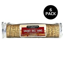 세스마크 사보리 라이스 씬 현미 과자 91g 6팩 Sesmark Savory Rice Thins Brown Rice