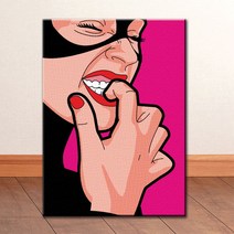 pop005 일러스트 팝아트 히어로 캣우먼 캔버스액자, 무광일반_L_24cm x 33cm