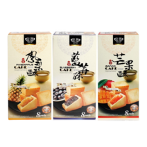 로얄패밀리 184g 3종 (망고맛 1개 블루베리맛 1개 파인애플맛 1개) 대만 펑리수 낱개포장 프리미엄 케익, 1세트