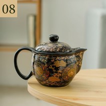 중국식 고급 도자기 세라믹 주전자 티메이커 도자기 티팟 술주전자 사케, E