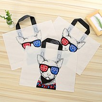 옷가게 비닐쇼핑백 해피도그 20매 세트 의류매장 안경점 애견매장 고급 비닐가방, 옷가게 비닐쇼핑백 해피도그 대형 20매 묶음
