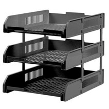 3단 지류보관함 종이정리함 오픈형 a4용지 이면지, 군청