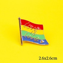 레인보우 핀 아연 합금 배지 의류용 금속 브로치 Lgbt 악세사리 친구 선물 옷에 배낭, [22] HZ0754XZ