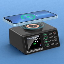 가성비LED USB 충전기 무선 4 A 급속 C PD 포트 스테이션 13 호환 샤오미 110W, 01 Black_01Power Plug