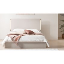 침실 가족 편한 수면 프리미엄 LED 호텔침대K 라텍스 고급 수납, 크림 그레이