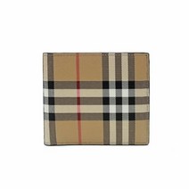 Burberry [명품]버버리 빈티지 체크 코튼 카프 스킨 폴리아마이드 남성 반지갑 R 8057954..