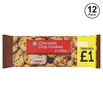 Euro Shopper 유로쇼퍼 초콜릿 칩 쿠키 2개입 200g 12팩