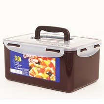 김치통 밀폐용기 3L(쵸코_핸디형) 1개 김치통 냉장고밀폐용