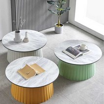 원형 티 테이블 리바트 탁자 유리 좌식 소파, I. 중형. 높이42cm+직경60cm