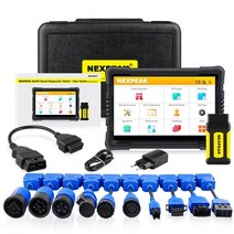 Car Repair Tools 자동차 코드 리더기 스캔 툴 차량 진단 수리 NEXPEAK K2 트럭 진단 도구 디젤 OBD 스캐너 전체 시스템 데이터 분석 ECU 재설정 조정, 중국, EU 플러그