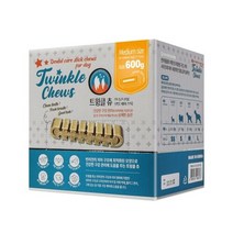 트윙클츄 M 중간사이즈 강아지덴탈껌, 3박스, 600g