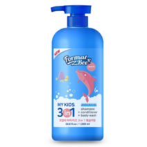 포멀비 키즈 3in1 유아 올인원 샴푸+컨디셔너+바디워시 대용량 복숭아향, 1개, 1L