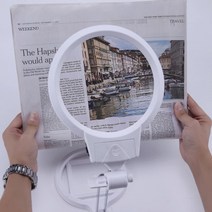 LED 조명 확대경 대형 돋보기 독서용 스탠드, 2관절 돋보기 스탠드, 1개