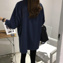 베러댓걸 1853-3 여성 루즈핏 가을 유니크 매듭 노카라 무지 블라우스