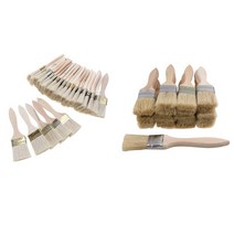 48 PC 페인트 브러시 및 칩 페인트 브러시 페인트 얼룩 varnishes Glues 및 Gesso 24 PCS 35mm & 24 PC 48 mm, 하나, 나무 색깔