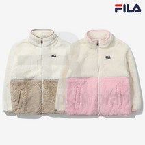 휠라 키즈 배색 실키 보아 플리스 자켓 FK2PLD4101X