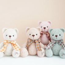 [JW손뜨개] 테디베어 코바늘 인형 만들기 패키지 DIY, 핑크
