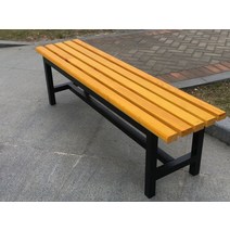 평상등받이없는벤치 공원 벤치 정원 현관 라탄 테라스 의자 대기실 업소용 마당 옥외용, 옐로우1mx37x452~3인용