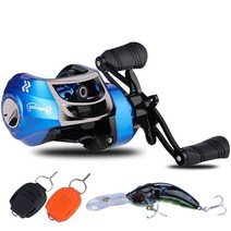 Sougayilang-18 + 1BB 베이트캐스팅 릴 7.2:1 고속 부식 방지 알루미늄 스풀 캐스팅 8KG 최대 드래그 낚시, 02 Blue and gift_01 왼쪽