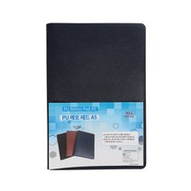 플러스샵 PU 인조가죽 노트 메모패드 A5 3색상, 네이비 10개