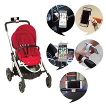 제노믹스 다용도 스마트폰거치대 SHG-P6000 유모차 차량 카트 등산 캠핑, 블랙
