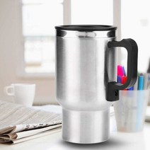 차량용 커피포트 카포트 스테인레스 스틸 차량 가열 컵 단열 전기 자동차 주전자 캠핑 여행 주전자 물 커피 열 머그, 12v