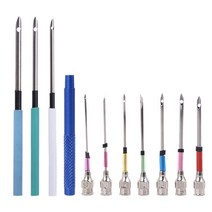 10 PCS/세트 자수 스티칭 펀치 니들 펠팅 펀치 바늘 저장 병 크로 셰 뜨개질 니트 바늘 예술 손잡이 DIY 재봉 도구 자수 크로스 스티치 도구 크로 셰 뜨개질