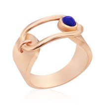 [비앤비골드] 14K 라파스라줄리 타원 고리링 반지 RSS38651