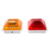 태양광경광등 태양열 전원 캡 경고 램프 LED 깜박이는 조명 도로 장벽 교통 광장 장애물 led, 05 Square red Orange
