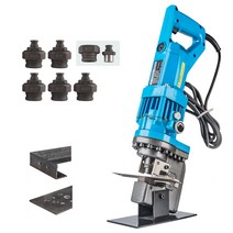 bonvoisin 전기 유압 펀치 1200 w Φ0.2 - 0.8 인치(6.5 - 20.5 mm) 동판 알루미늄 판 강판 철판 갈매기형 강철과 호환 가능 5가지 주사위 포함 일본어
