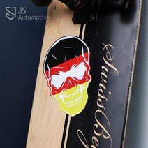 JS automotive 바이크 헬멧 자동차 휀다 리어 윈도우 포인트 해골 스컬 국기스티커 데칼몰딩 장식 악세사리, 대, 독일