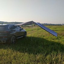 루프텐트 차박 루프탑 자동차 차양 사이드 퍼걸라 아웃도어 캠핑 테일 텐트 사이드 텐트 캐노피 4 인용 캠, 12 grey 440 x 200cm