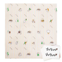 벅스웨이 당근김밥포장지 200장+감사합니다 스티커 100장, 1세트