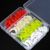 유인력 좋은 구더기 미끼 루어낚시 웜 100개 낚시용품, 웜100EA