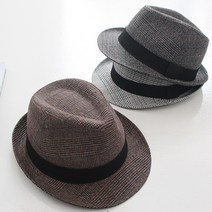 지오마켓 체크 페도라 봄 가을 중절모