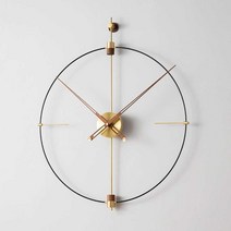 고급 벽시계 거실 시계 벽 조명 럭셔리 아트 펜던트 황동, 골드 L