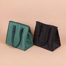 가방몰 BBO-009 보냉보온가방 보냉백 도시락보관 보온파우치 샐러드백 피크닉파우치 캠핑 여행, 블랙