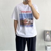 [굿퀄/2컬러] 남녀공용 오버핏 서퍼 디지털나염 반팔티