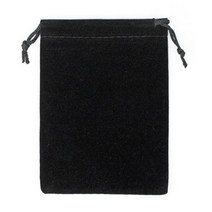 크리스마스 웨딩 선물 가방 및 벨벳 10 개 드로스트링 파우치 여행 도매 저장, 8.5x11.5cm, black