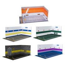 다이캐스트 주차장 자동차모형 토미카 디오라마 전시124 스케일 플라스틱 diy 436, 주황색